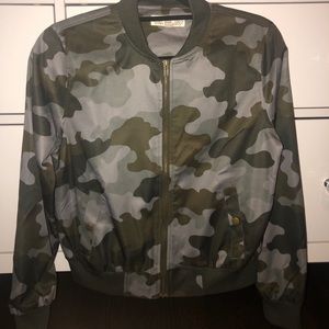 NWOT camo Bomber Jacket